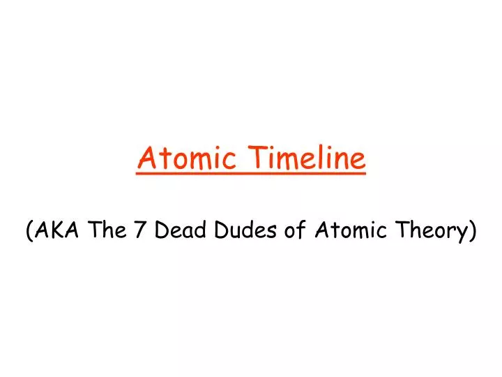 atomic timeline