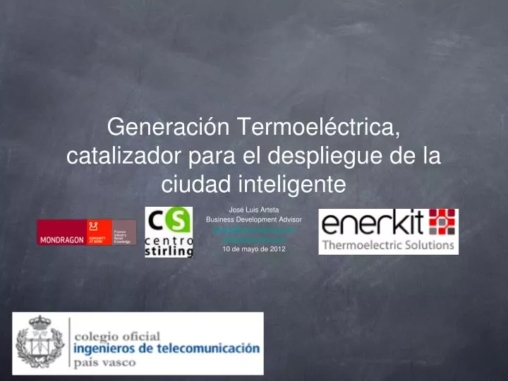 generaci n termoel ctrica catalizador para el despliegue de la ciudad inteligente