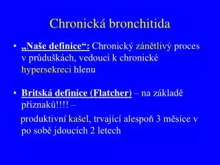 chronick bronchitida