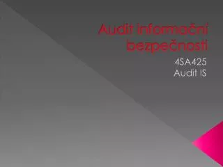 audit informa n bezpe nosti