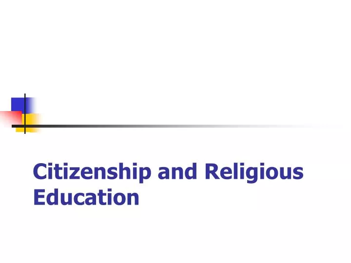 citizenship and religious education