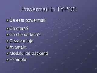 powermail in typo3