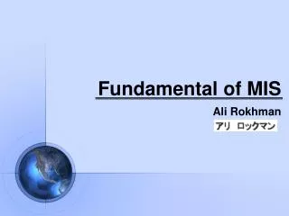 Fundamental of MIS