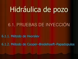 hidr ulica de pozo