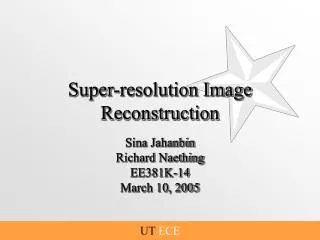 Super-resolution Image Reconstruction