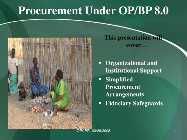 procurement under op bp 8 0