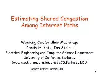 Estimating Shared Congestion Among Internet Paths