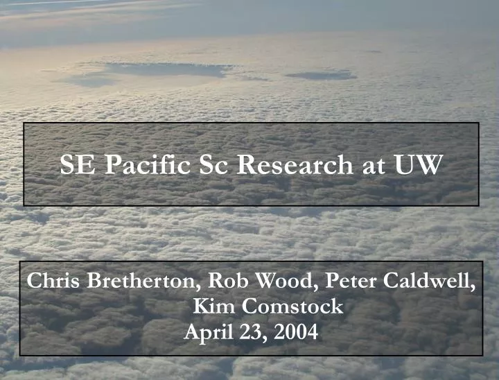 se pacific sc research at uw