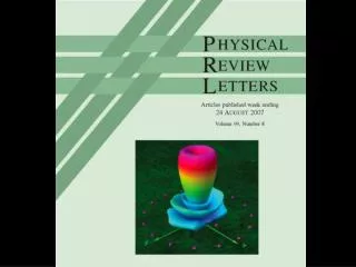 Phys Rev Letters Cover !