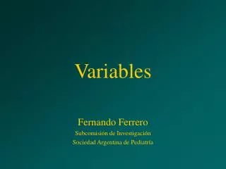 variables