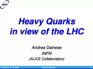 Heavy Quarks in view of the LHC