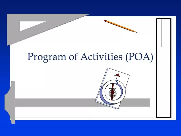 program of activities poa