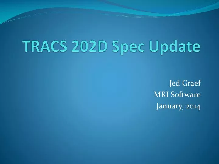 tracs 202d spec update