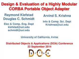 Design &amp; Evaluation of a Highly Modular CORBA Portable Object Adapter