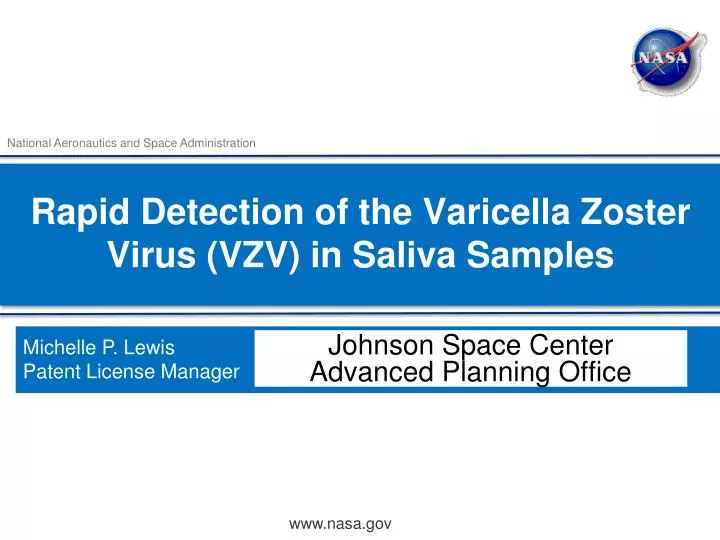 rapid detection of the varicella zoster virus vzv in saliva samples