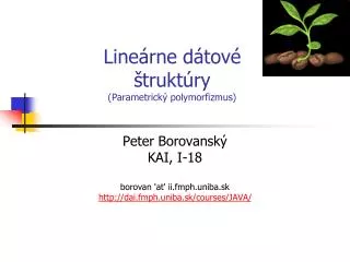 line rne d tov trukt ry parametrick polymorfi z mus