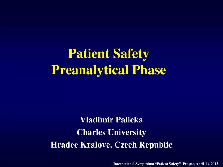 patient safety preanalytical phase
