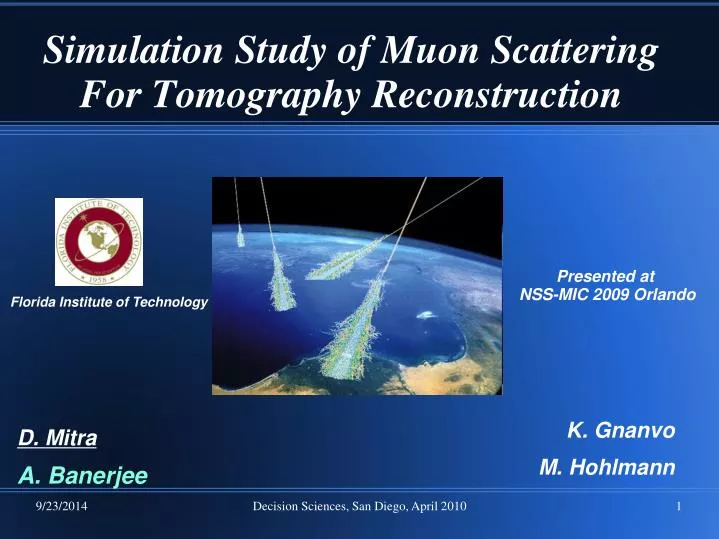 simulation study of muon scattering for tomography reconstruction