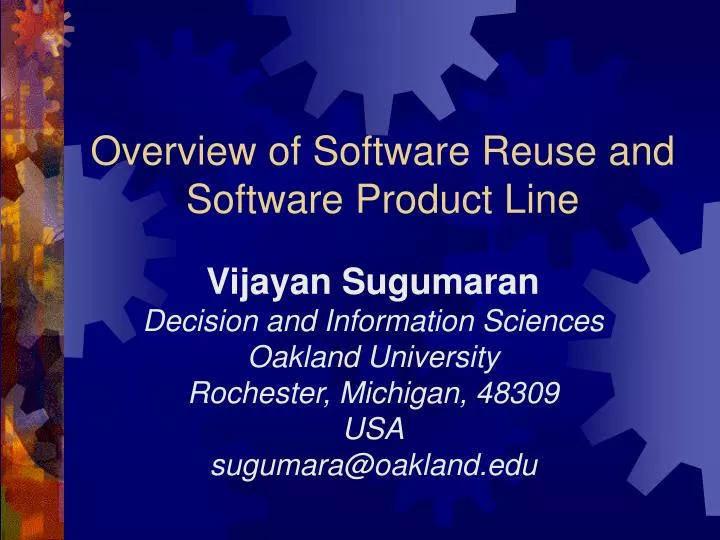 overview of software reuse and software product line