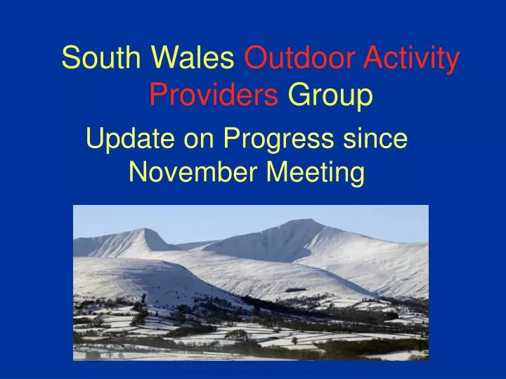 south wales outdoor activity providers group