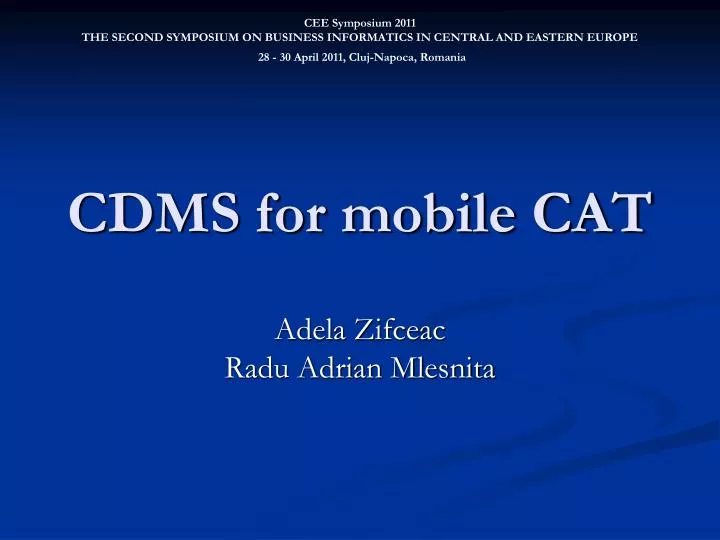 cdms for mobile cat
