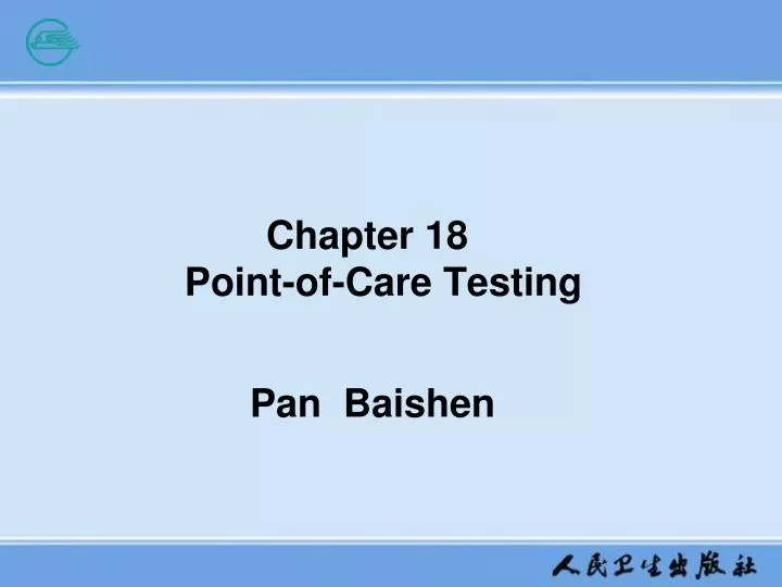 chapter 18 point of care testing