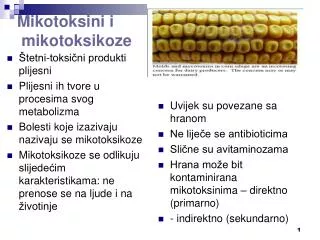 mikotoksini i mikotoksikoze