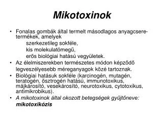 mikotoxinok