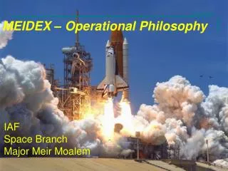 MEIDEX – Operational Philosophy