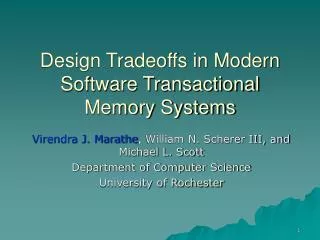 Design Tradeoffs in Modern Software Transactional Memory Systems