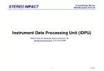 Instrument Data Processing Unit (IDPU) - slide 1