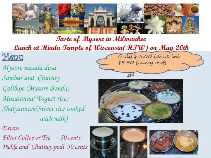 taste of mysore in milwaukee lunch at hindu temple of wisconsin htw on may 20th
