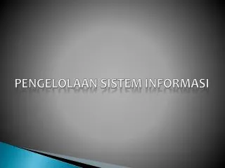 pengelolaan sistem informasi