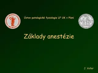 z klady anest zie