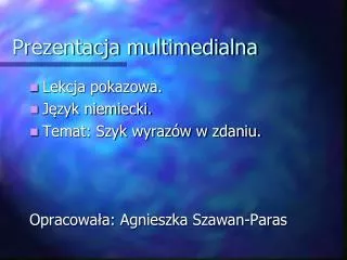 prezentacja multimedialna