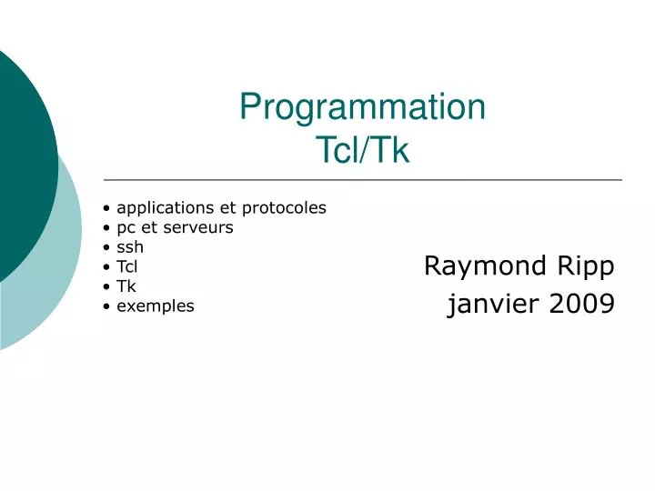 programmation tcl tk