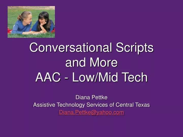 conversational scripts and more aac low mid tech