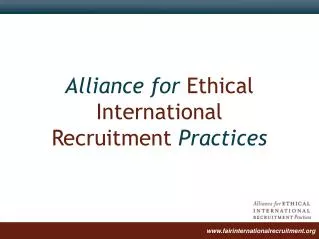 Alliance for Ethical International Recruitment Practices