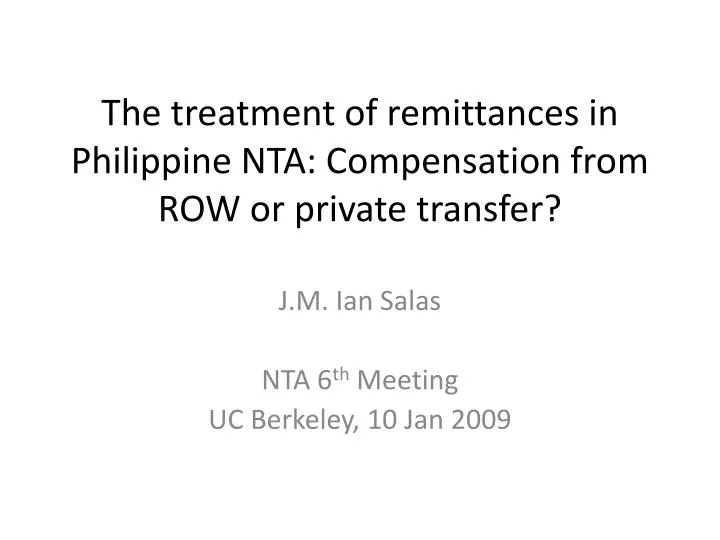 the treatment of remittances in philippine nta compensation from row or private transfer