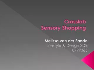 crosslab sensory shopping