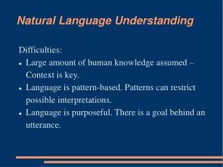 Natural Language Understanding