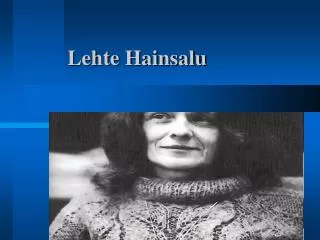 lehte hainsalu
