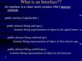 what is an interface