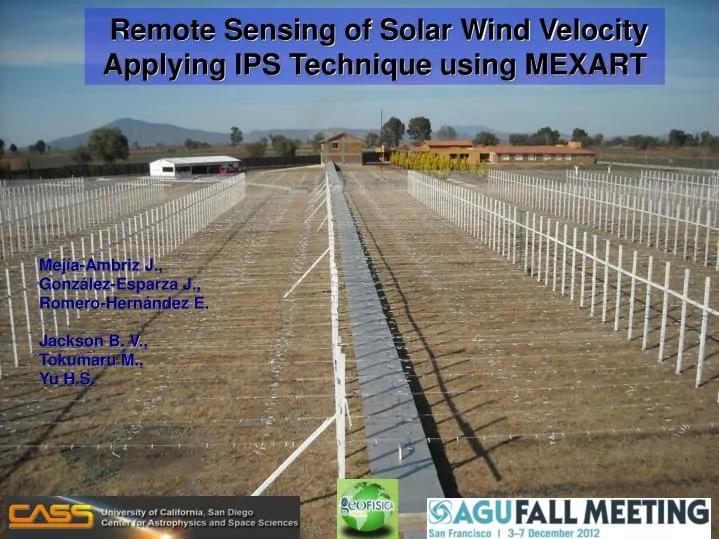 remote sensing of solar wind velocity applying ips technique using mexart