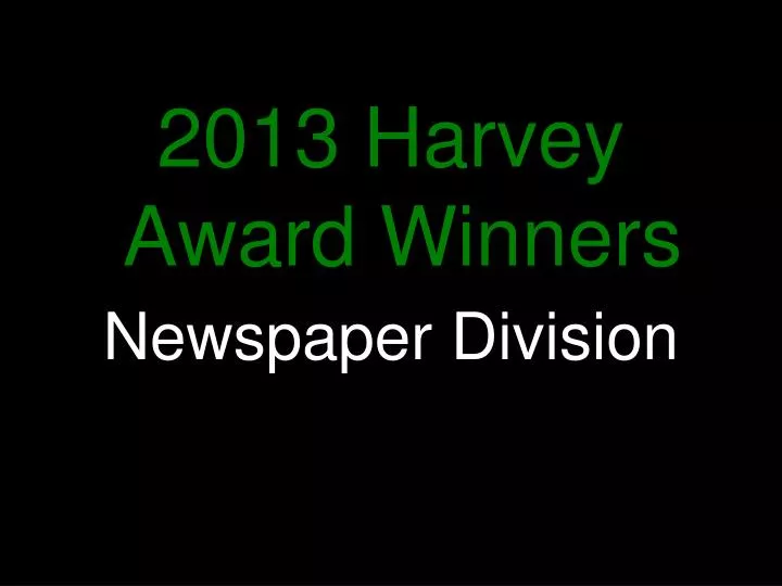 2013 harvey award winners