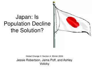 Japan: Is Population Decline the Solution?
