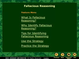 What Is Fallacious Reasoning? Why Identify Fallacious Reasoning?