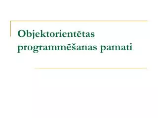 objektorient tas programm anas pamati