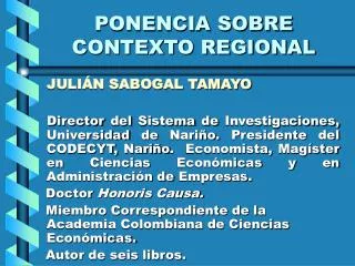 ponencia sobre contexto regional