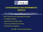 ASYNCHRONOUS AND DETERMINISTIC OBJECTS - slide 1